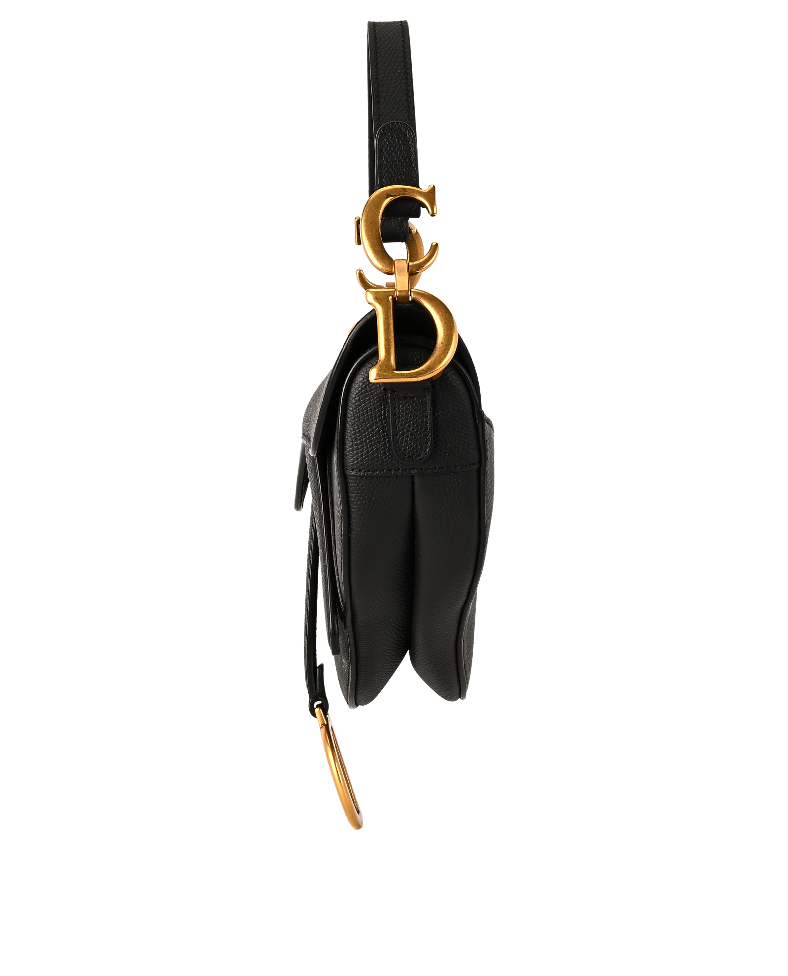 Mini Saddle, &pound;1,900, Handbags, Black, Pony / Calfskin, Bottom view